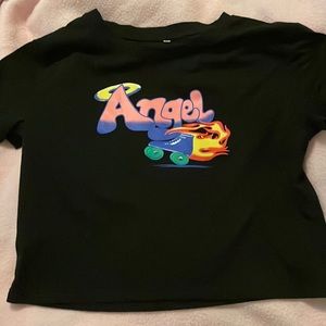 Angel crop top. Size large (probably a medium). Super cute and comfy